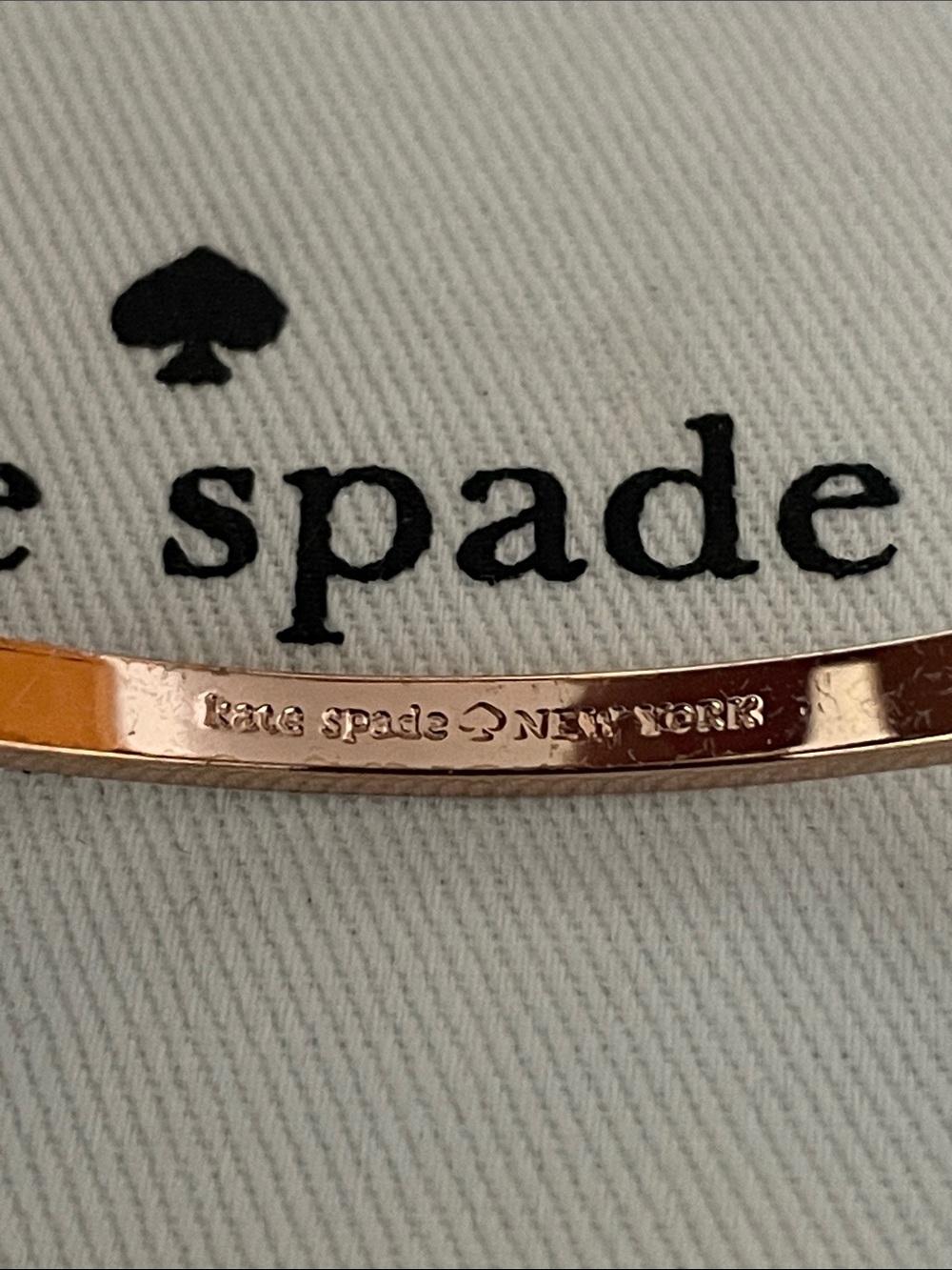 kate spade Rose Gold Bow Crystal Bangle Bracelet - Picture 3 of 5